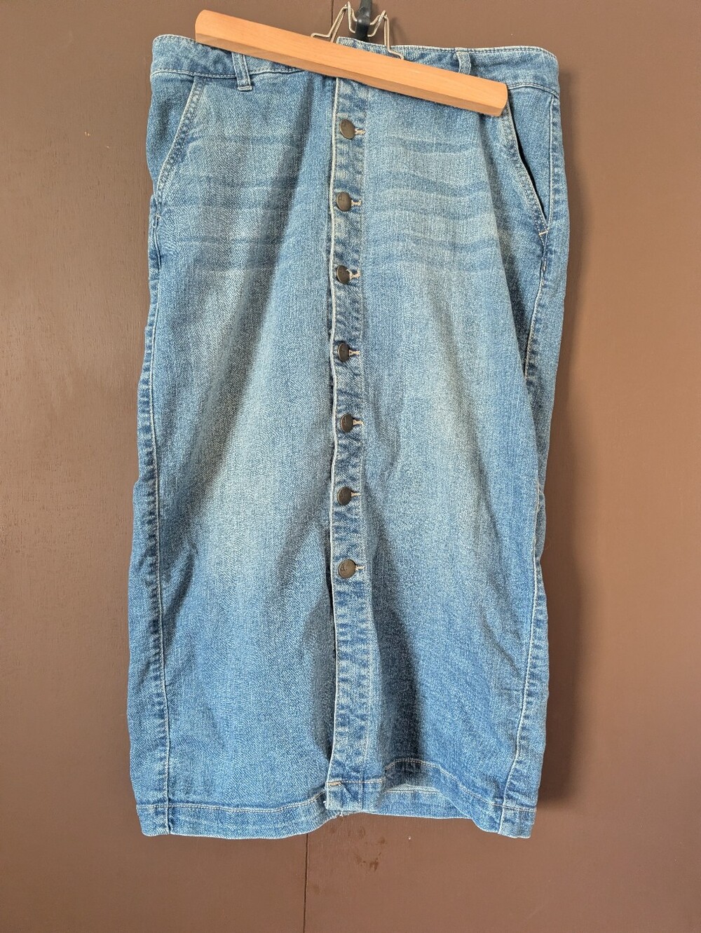 D.JEANS - Stretch Denim midi Skirt Size 8